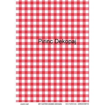 Lineart LA-GINGHAM10 Pirinç Dekupaj Kağıdı