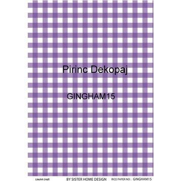 Lineart LA-GINGHAM15 Pirinç Dekupaj Kağıdı