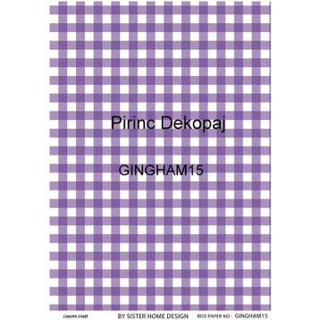 Lineart LA-GINGHAM15 Pirinç Dekupaj Kağıdı