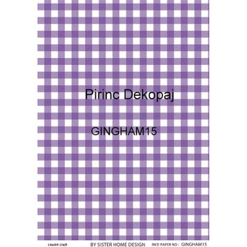 Lineart LA-GINGHAM15 Pirinç Dekupaj Kağıdı