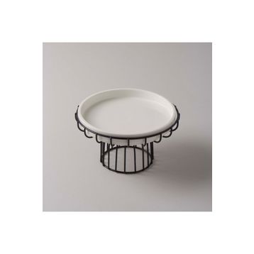 Linens Arlina Porselen Metal 20.5x20.5x11.5 cm Ayaklı Tabak