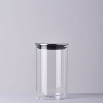 Linens Basic Cam Metal Kapak 10x10x17 cm Kavanoz