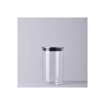 Linens Basic Cam Metal Kapak 10x10x17 cm Kavanoz
