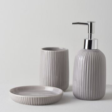 Linens Blanc Gri Banyo Seti