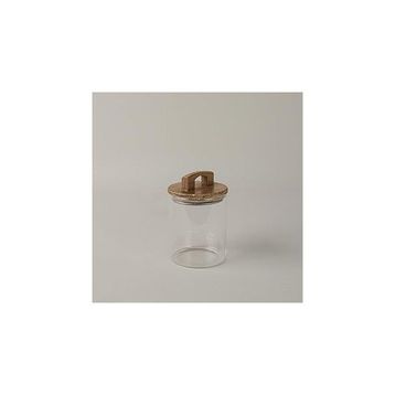 Linens Handle Cam Akasya Kapak 10x10x14 cm Kavanoz