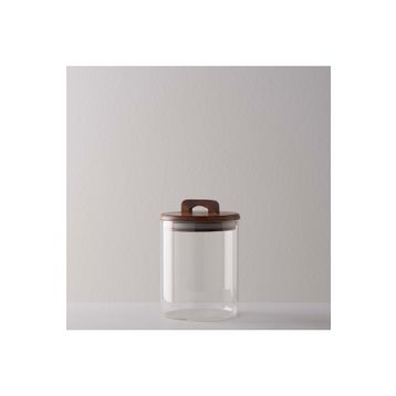 Linens Handle Cam Akasya Kapak 10x10x14 cm Kavanoz