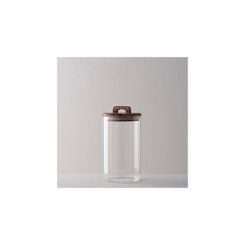 Linens Handle Cam Akasya Kapak 10x10x19 cm Kavanoz