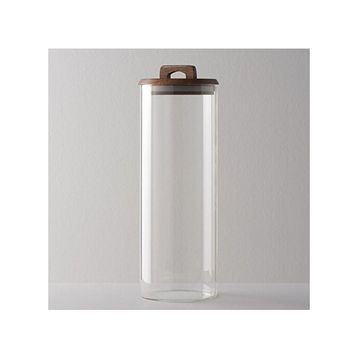 Linens Handle Cam Akasya Kapak 10x10x30 cm Kavanoz
