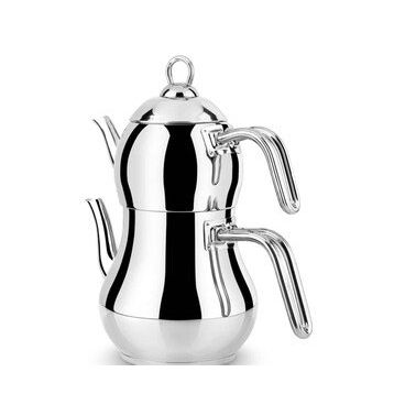 Lines Şahmeran Orta Boy Metal Kulp Çelik Çaydanlık