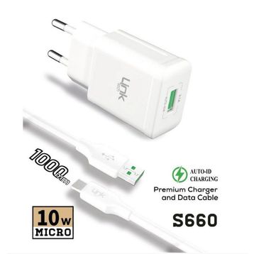 Link Tech S660 Akıllı Şarj Cihazı ve Micro-USB Data Kablosu