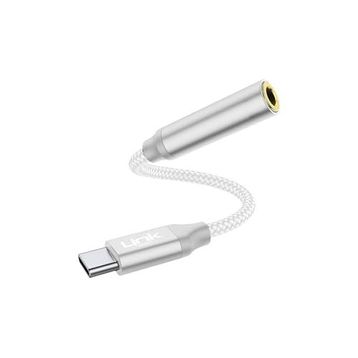 Linktech A194 Lightning 3.5 mm Jack Beyaz Kulaklık Dönüştürücü