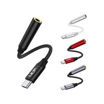 Linktech A195 Type-C 3.5 mm Jack Kırmızı Kulaklık Dönüştürücü