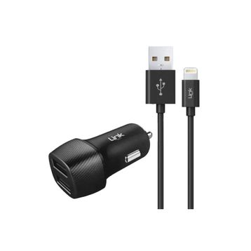 Linktech C492 2.4A 2x USB Araç Şarj Aleti ve Lightning USB Kablo Set