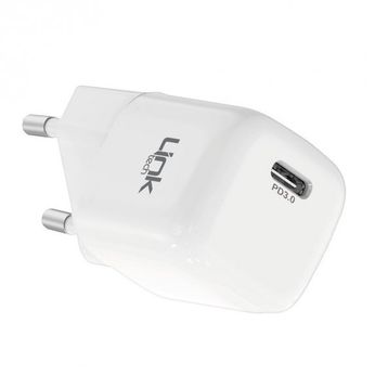 Linktech G820 Supper Silicon Tech 20W PD USB-C Beyaz Şarj Adaptörü Başlık