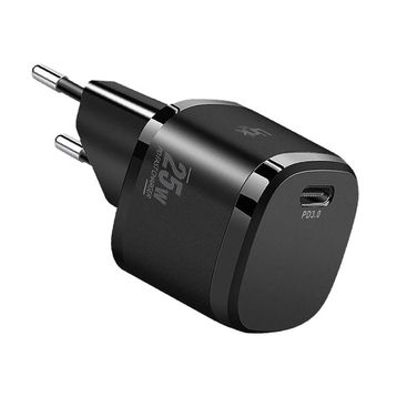 Linktech G825 Supper Silicon Tech Siyah 25W PD USB-C Şarj Adaptörü