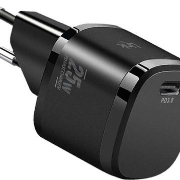 Linktech G825 Supper Silicon Tech Siyah 25W PD USB-C Şarj Adaptörü