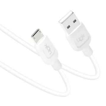 Linktech K448 Strong Micro Usb 1 mt 2.4A Beyaz Data/Şarj Kablosu