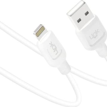 Linktech K449 1 mt 2.4A Beyaz Strong Lightning USB Data Şarj Kablosu