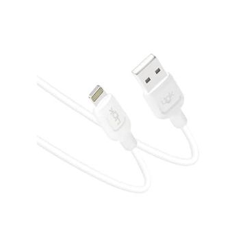 Linktech K449 1 mt 2.4A Beyaz Strong Lightning USB Data Şarj Kablosu