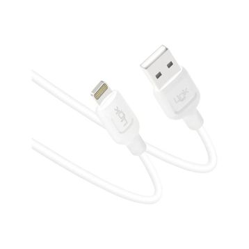 Linktech K449 1 mt 2.4A Beyaz Strong Lightning USB Data Şarj Kablosu