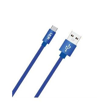 Linktech K552 Type-C Örgü Metal Başlı 1 mt Şarj ve Data Kablosu