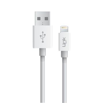 Linktech K559 2.4A 1 mt Beyaz Lightning Şarj ve Data Kablosu