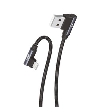 Linktech K593 3A 1.5 mt Safe İph Lightning 90 Derece Data/Şarj Kablosu