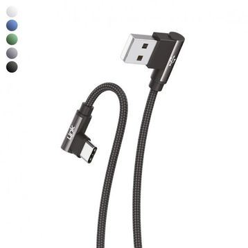 Linktech K594 Safe Type-C USB 90 Derece 1.5 mt Şarj Kablosu ve Data Kablosu