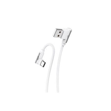 Linktech K594 Safe Type-C USB 90 Derece 1.5 mt Şarj Kablosu ve Data Kablosu