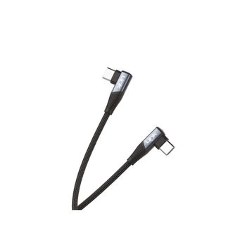 Linktech K595 Safe 60W 1.5 m Type-C-Type-C 90 Derece Data Şarj Kablosu