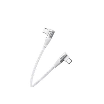 Linktech K595 Safe 60W 1.5 m Type-C-Type-C 90 Derece Data Şarj Kablosu