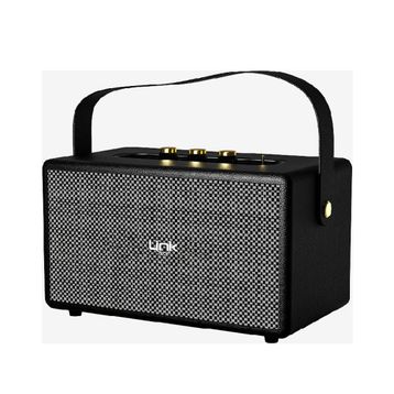 Linktech M402 Retro Nostalji Taşınabilir Mikrofonlu Siyah Bluetooth Hoparlör