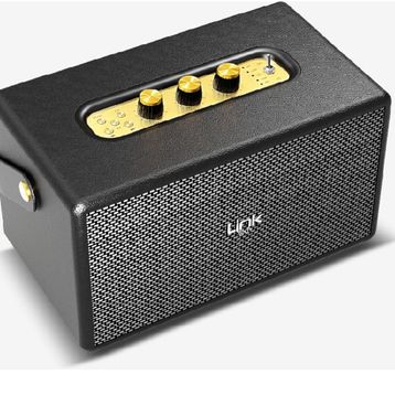 Linktech M402 Retro Nostalji Taşınabilir Mikrofonlu Siyah Bluetooth Hoparlör