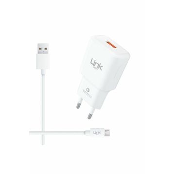 Linktech T441 12W 2.4A QC3.0 Hızlı Şarj Aleti ve Micro USB Kablo Set