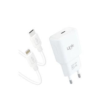 Linktech T447E Strong Eco 12W Type-C Şarj Aleti ve Type-C To Lightning Kablo Set