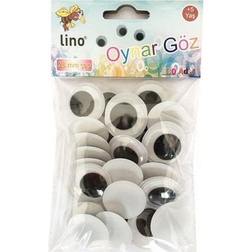 Lino 28 mm Çapında 30 Adet Oynar Göz