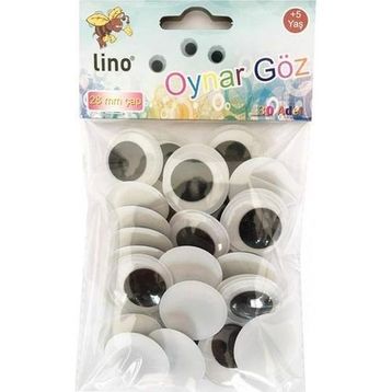 Lino 28 mm Çapında 30 Adet Oynar Göz