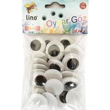 Lino 28 mm Çapında 30 Adet Oynar Göz