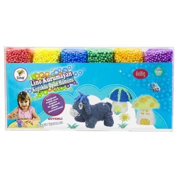 Lino Kurumayan Köpüklü 10 GR 6lı Oyun Hamuru