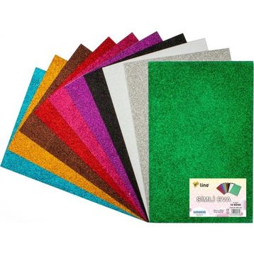 Lino RBE-500 20X30 cm 10 Renk Simli 10'lu Eva