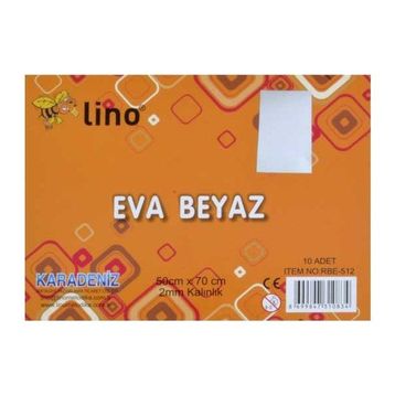 Lino RBE-512 50x70 cm Beyaz 2 mm 10'lu Paket Eva