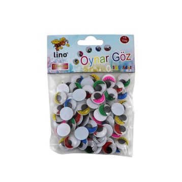 Lino RBZ-015 Renkli 100 Adet 15 mm Oynar Göz