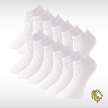 Lion Monroe K9900ADNS Bambu Plus Dikişsiz Premium Beyaz 12'li Erkek Patik Çorap