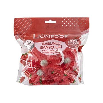 Lionesse 952 Çilek Sabunlu Banyo Lifi