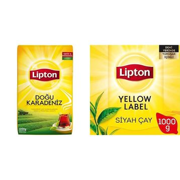 Lipton 1 kg Doğu Karadeniz Dökme Çay + 1 kg Yellow Label Dökme Siyah Çay