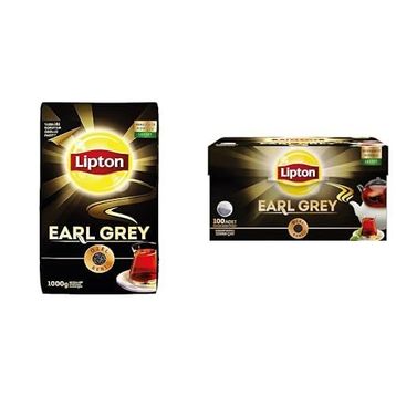 Lipton 1 kg Dökme + 100'lü Demlik Poşet Earl Grey Çay