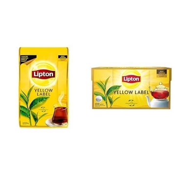 Lipton 1 kg Dökme + 100'lü Demlik Poşet Yellow Label Çay
