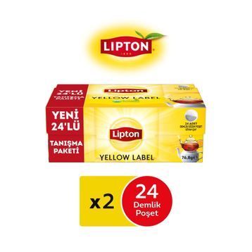 Lipton Yellow Label 24'lü Demlik Poşet Çay (2 adet)