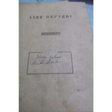 LISE DEFTERI - ALI HIKMET