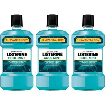 Listerine 3x1000 ml Cool Mint Ağız Suyu